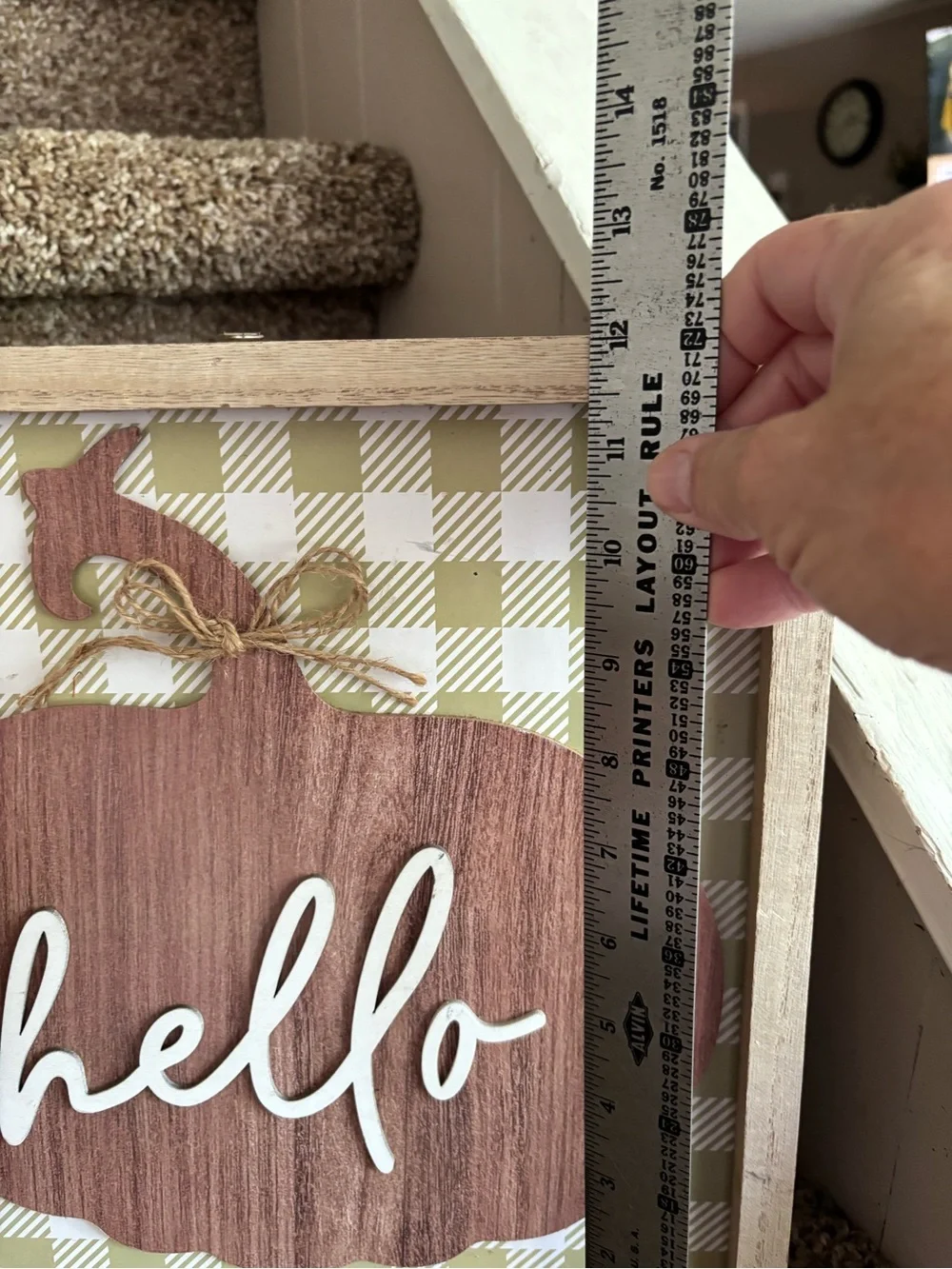 Hello Pumpkin Wall Art Set with Decorative Brown Pumpkin